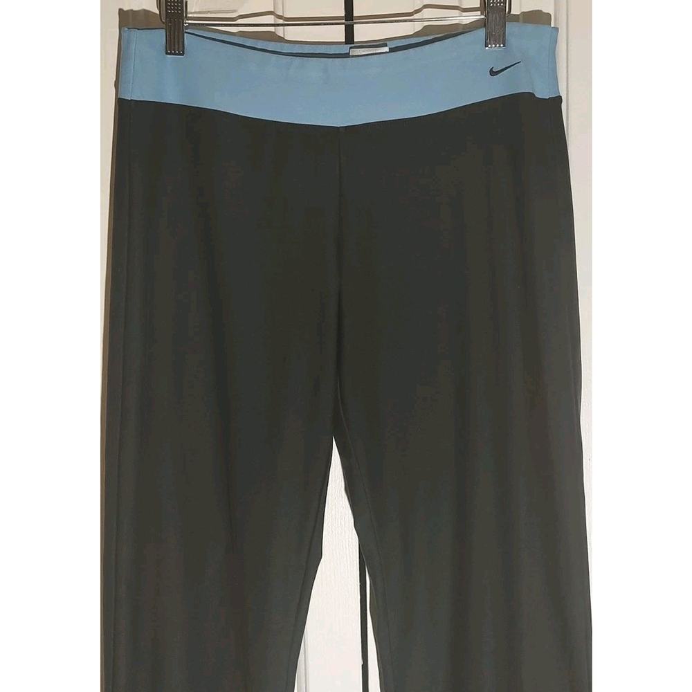 Women's Nike Pants Black Straight Leg Yoga Athleisure Stretch Bottoms - Medium - Picture 3 of 6